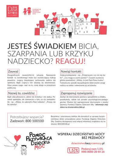 plakat dzieciństwo bez przemocy