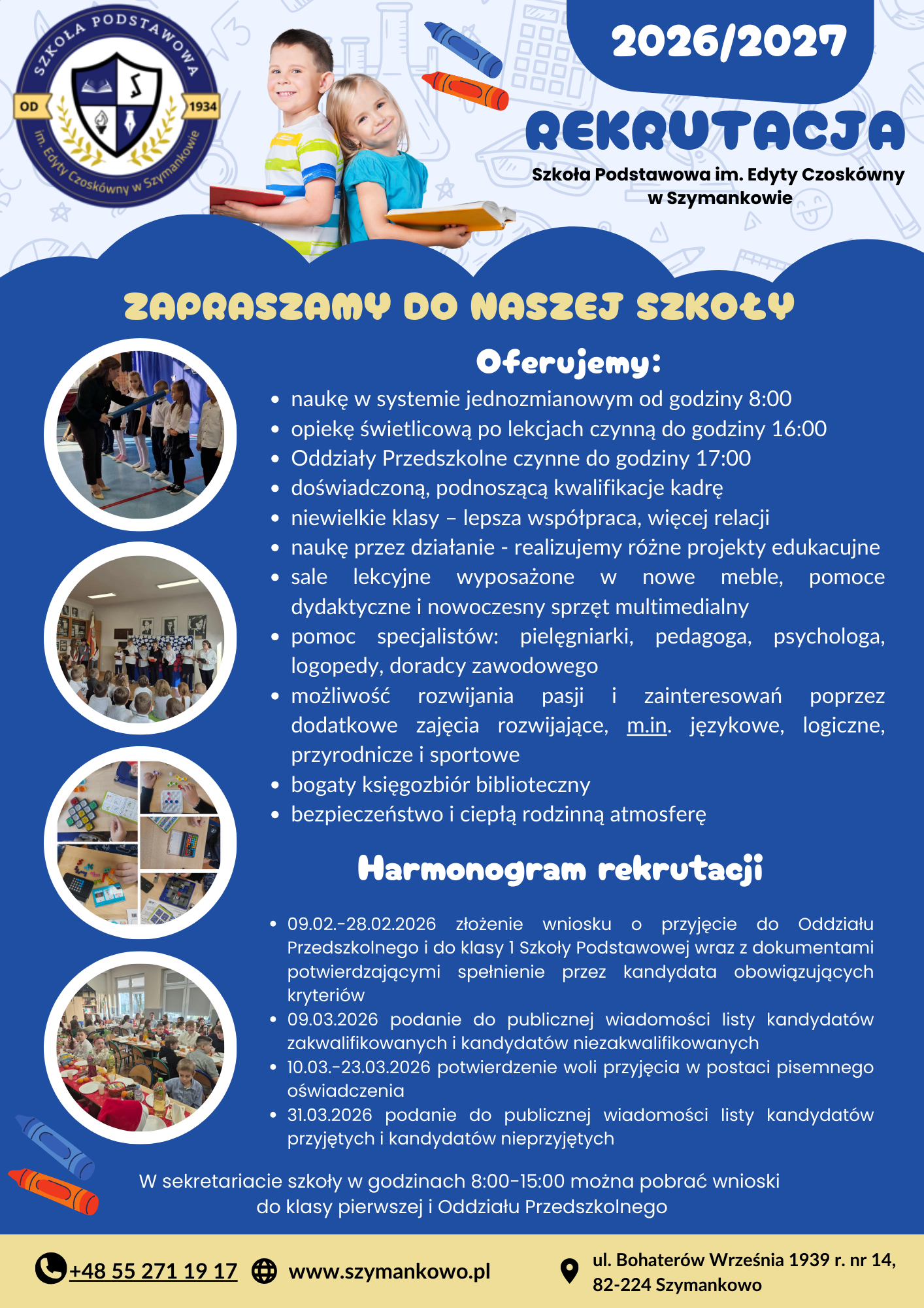 plakat informujący o&nbsp;rekrutacji