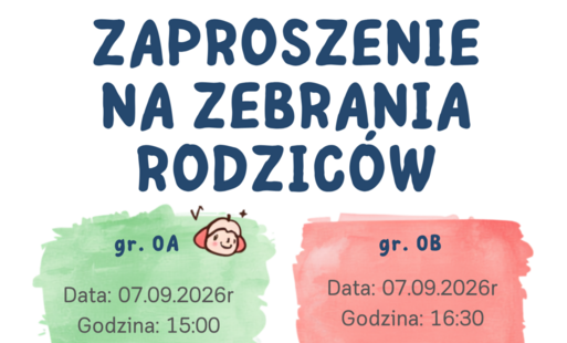 plakat zaproszenie na zebrania 